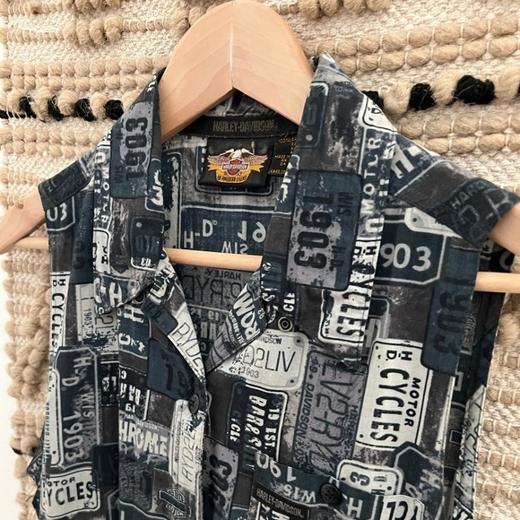 HARLEY DAVIDSON | Button Down All Over Print Shirt - Picture 3 of 9
